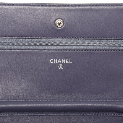 Chanel Lambskin Quilted Wallet On Chain WOC Lavender 6 of 9