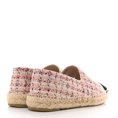 Chanel Tweed CC Espadrilles 38 Pink Black 4 of 8