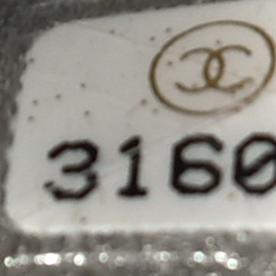 Gradient Metallic Calfskin Quilted Small Cosmetic Pouch Silver Blue Yellow Purple