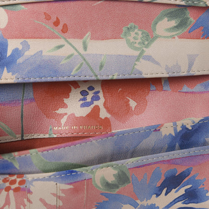 Chanel Lambskin Floral Printed Quilted Long Flap Wallet Multicolor 6 of 9