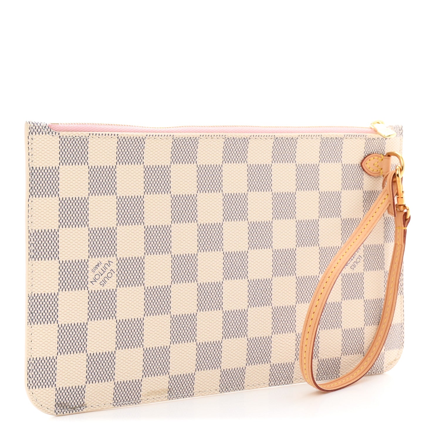 Louis Vuitton Damier Azur Neverfull MM GM Pochette Rose Ballerine 3 of 8