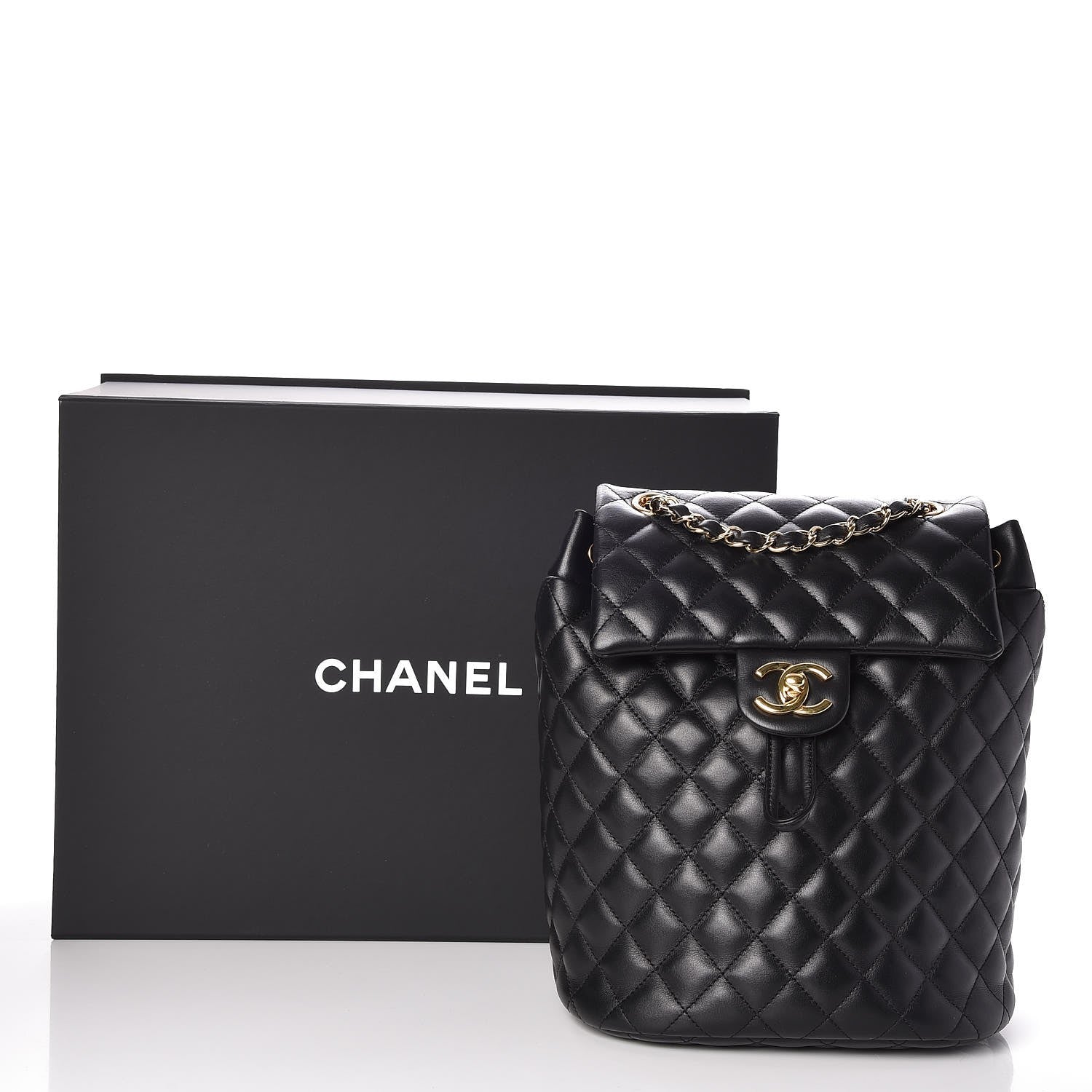 Chanel Lambskin Quilted Small Urban Spirit Backpack Black 8 of 8