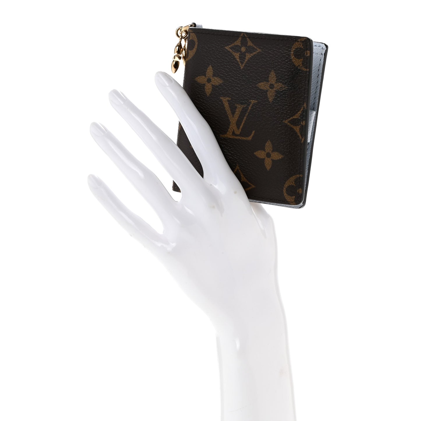 Monogram LV Charms Pocket Wallet Azure Blue