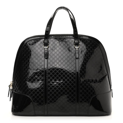 Gucci Patent Microguccissima Large Nice Top Handle Dome Bag Black 1 of 15