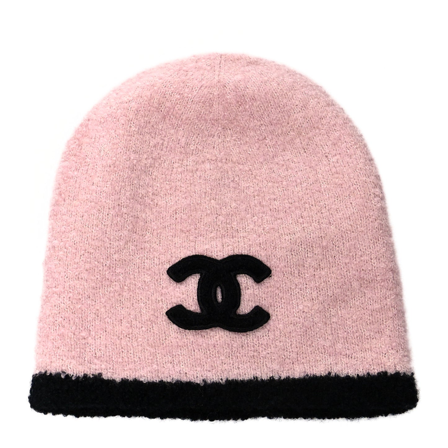 Cashmere Silk CC Beanie Hat Pink Black