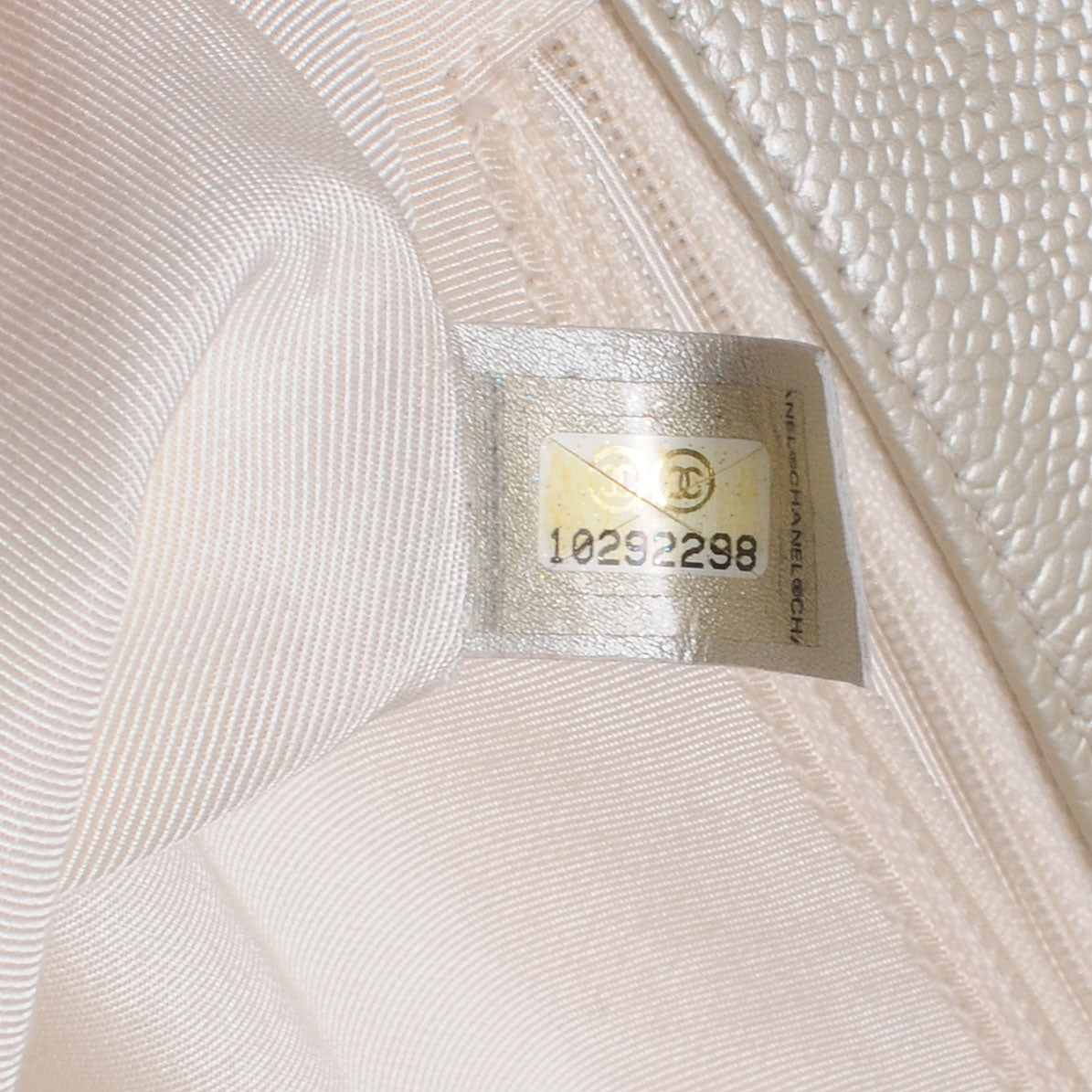 Chanel Caviar Quilted CC Shoulder Bag Pearl 7 of 7