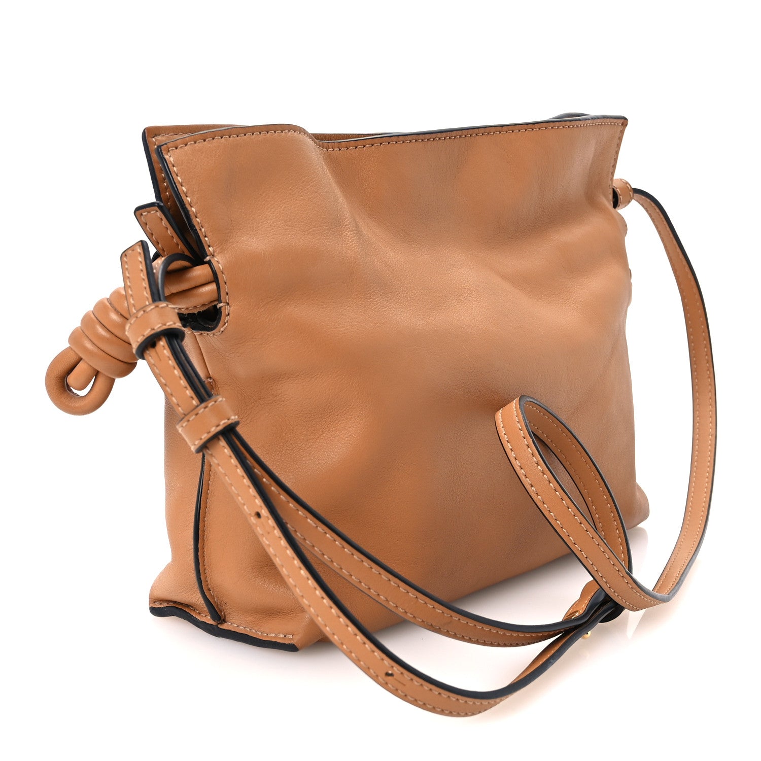 Loewe Calfskin Mini Flamenco Knot Clutch Warm Desert 3 of 11