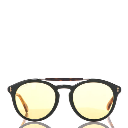 Gucci Acetate Vintage Round GG 0124SA Sunglasses Green Tortoise 3 of 9