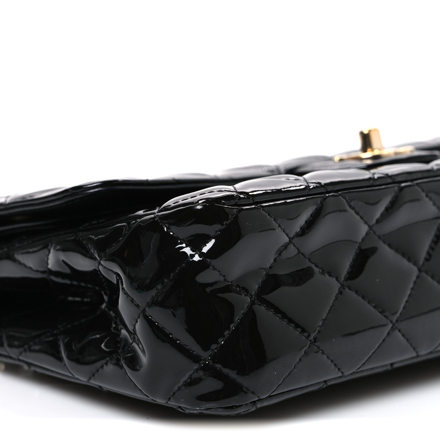 Chanel Patent Quilted Medium Double Flap Black 9 of 10