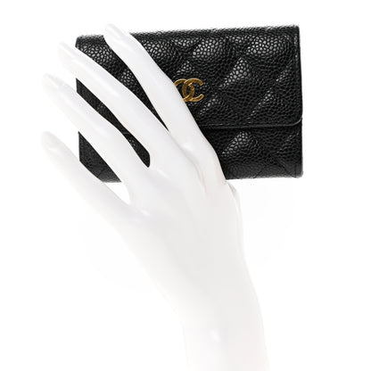 Chanel Caviar Quilted Flap Card Holder Black 2 of 8