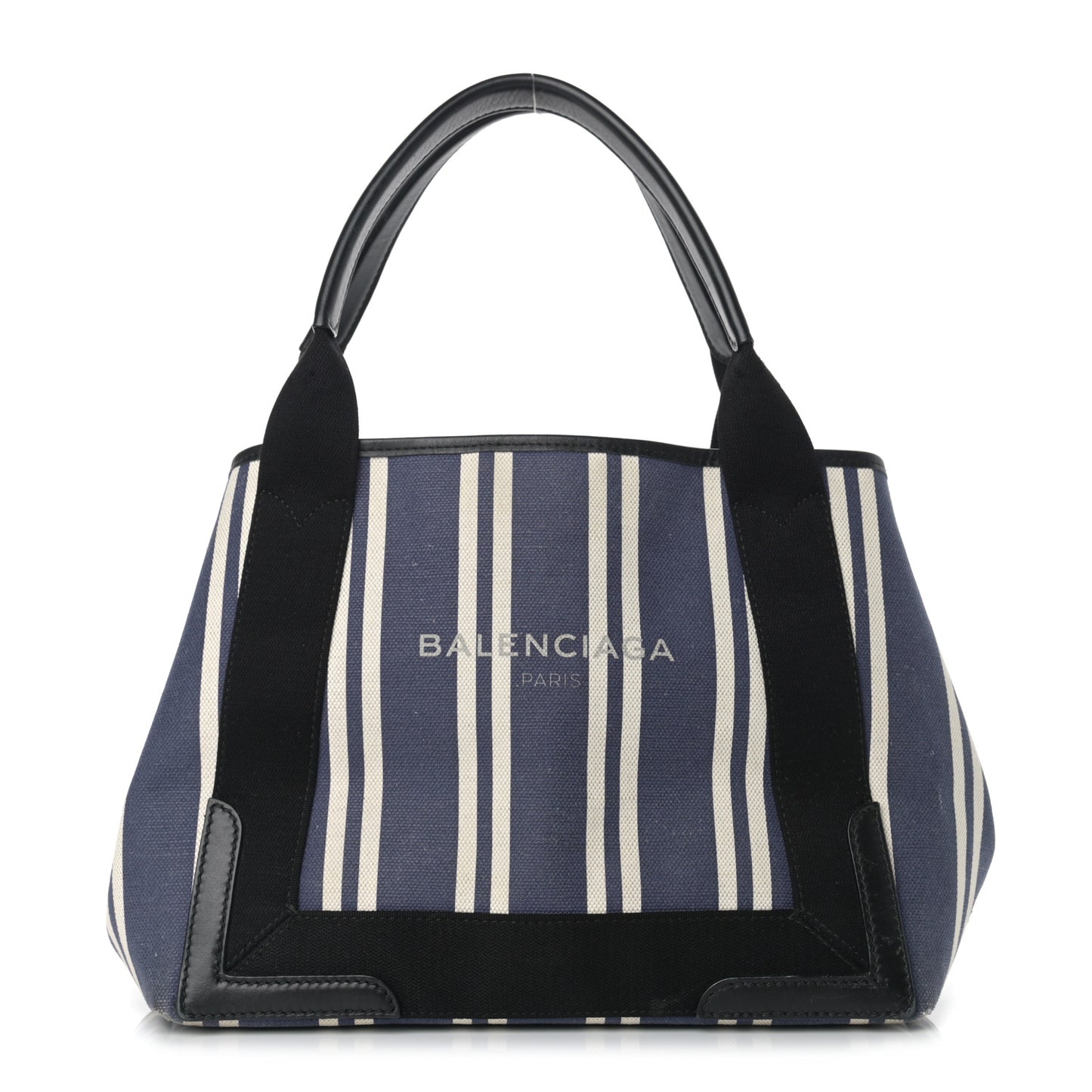 Canvas Striped S Navy Cabas Navy
