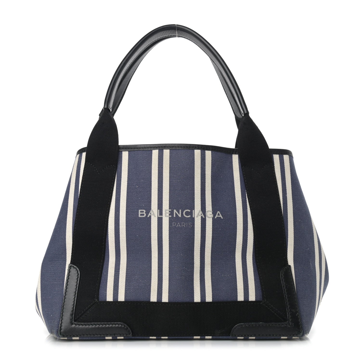 Balenciaga Canvas Striped S Navy Cabas Navy 3 of 17