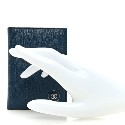 Chanel Caviar CC Card Holder Blue 2 of 8