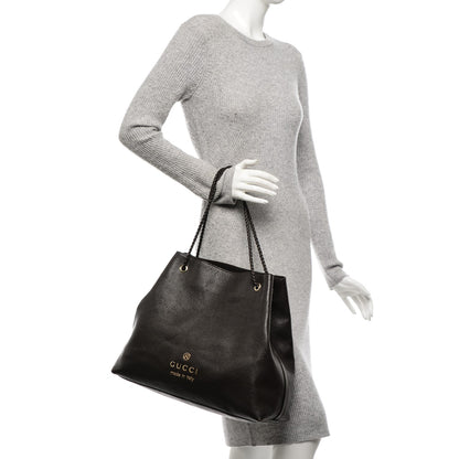 Gucci Calfskin Large Gifford Braided Handle Tote Dark Brown 2 of 7