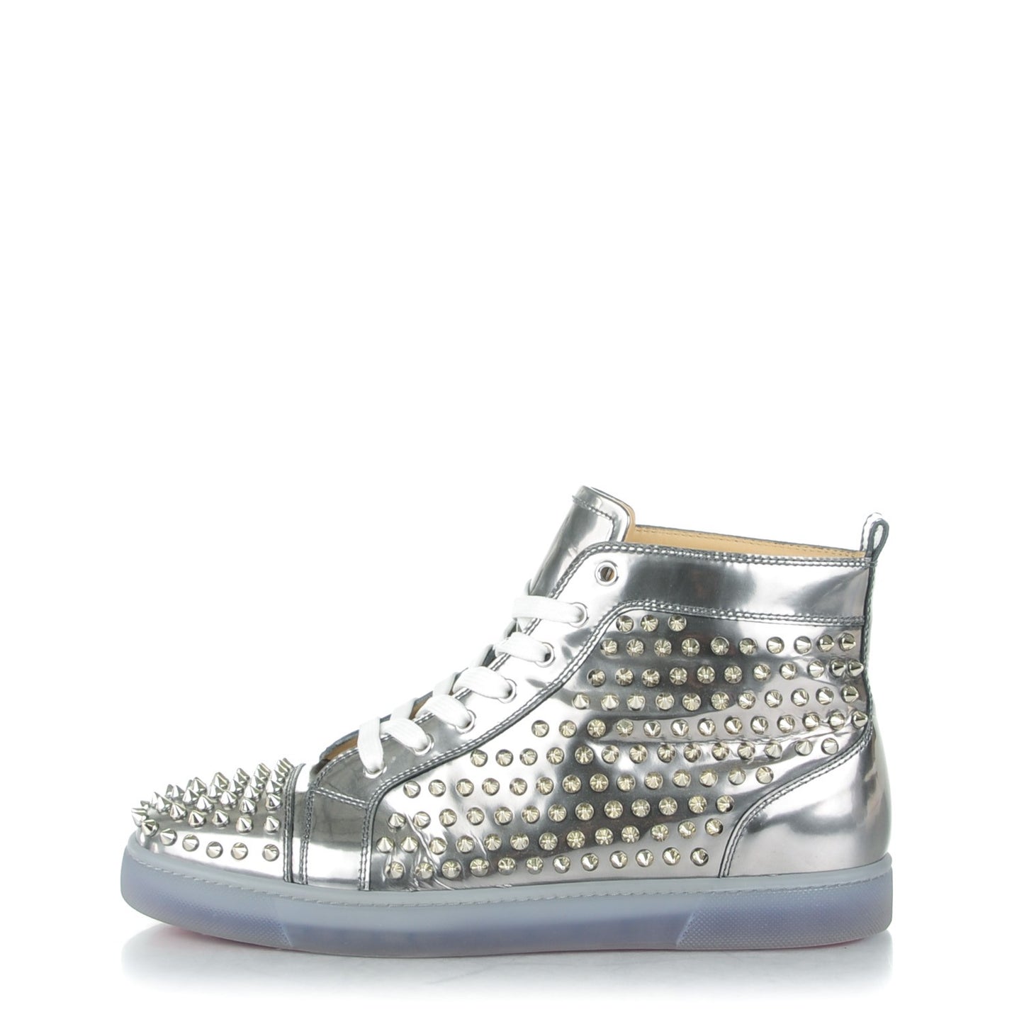 Specchio Louis Spikes Flat Mens Sneakers 43 Silver