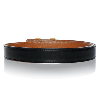 Hermes Box Courchevel Reversible Constance 24mm H Belt 65 Noir Gold 3 of 6