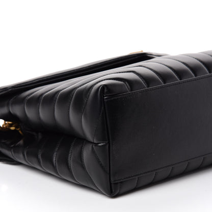Saint Laurent Calfskin Y Quilted Monogram Medium Loulou Chain Satchel Black 7 of 15