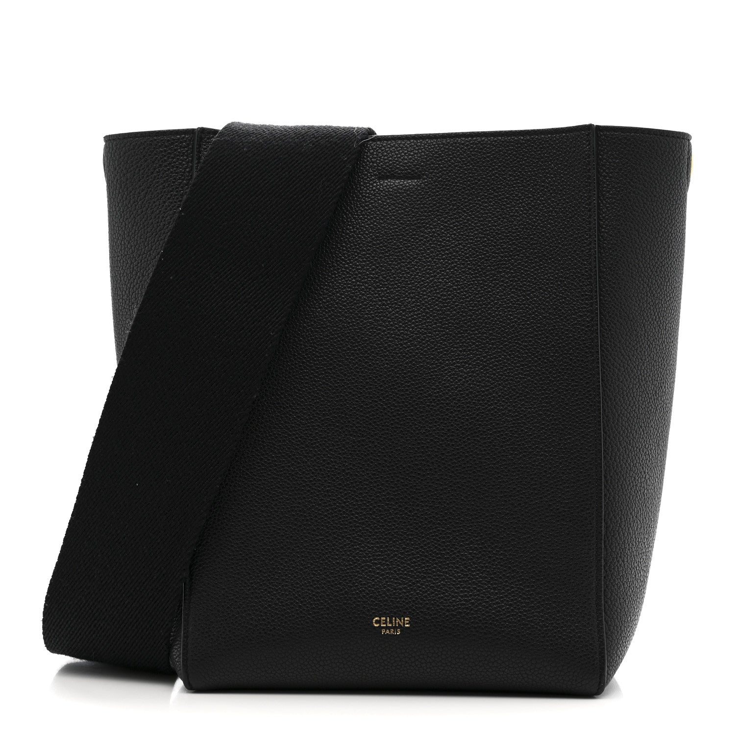 Celine Soft Grained Calfskin Small Sangle Bucket Bag Black 1 of 9