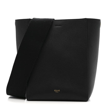 Celine Soft Grained Calfskin Small Sangle Bucket Bag Black 1 of 9