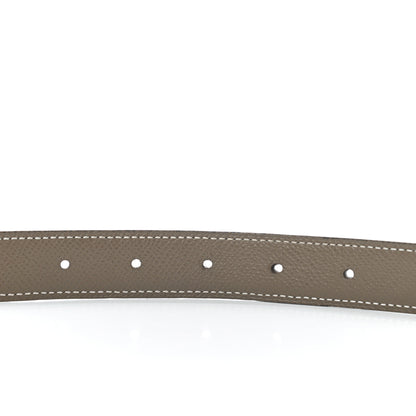 Hermes Swift Epsom 24mm H Belt 75 Black Etoupe 4 of 5