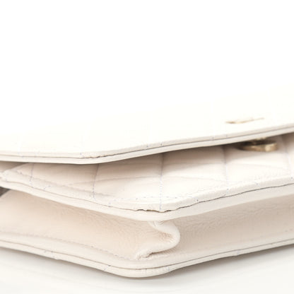 Chanel Caviar Quilted Wallet On Chain WOC White 5 of 10