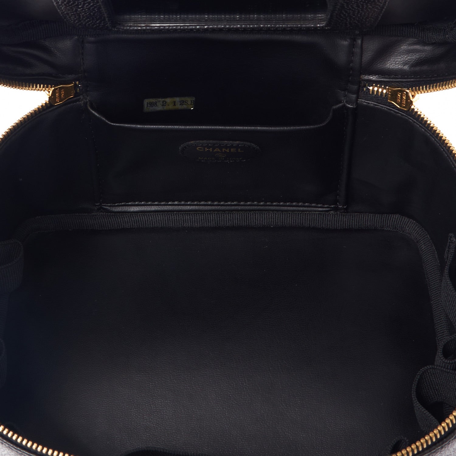 Chanel Caviar Vanity Cosmetic Case Black 6 of 9