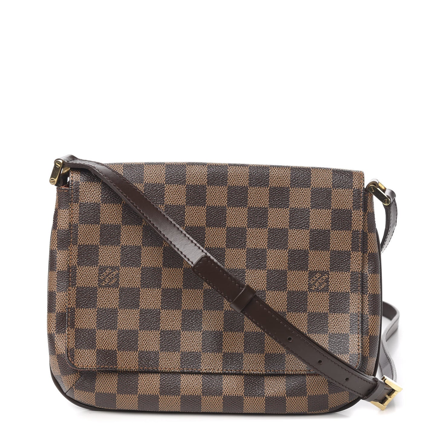 Damier Ebene Musette Tango Long Strap