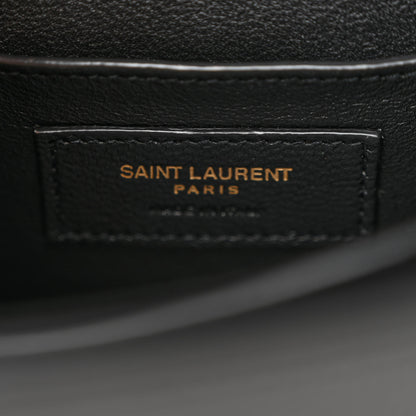 Saint Laurent Grain de Poudre Mini Classic Monogram Cassandra Top Handle Black 6 of 10