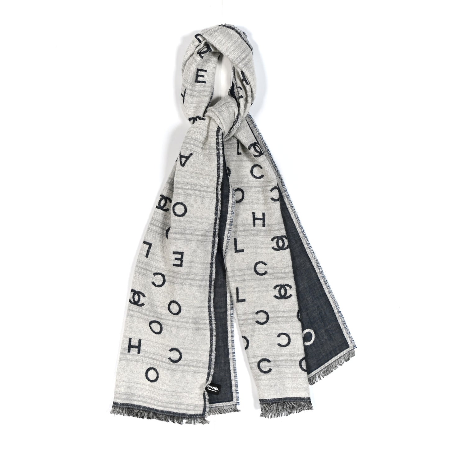 Cashmere CC Scarf Grey Blue