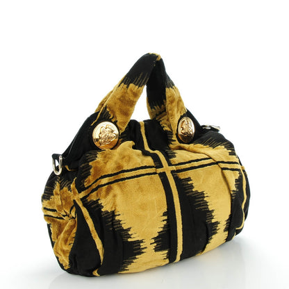 Gucci Velvet Tapestry Medium Hysteria Bag Black Gold 3 of 7