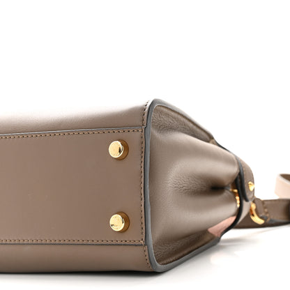 Fendi Vitello Tahiti Burro Bi-Color Medium Peekaboo Iconic Essentially Satchel Maya Camelia Confetto 9 of 10