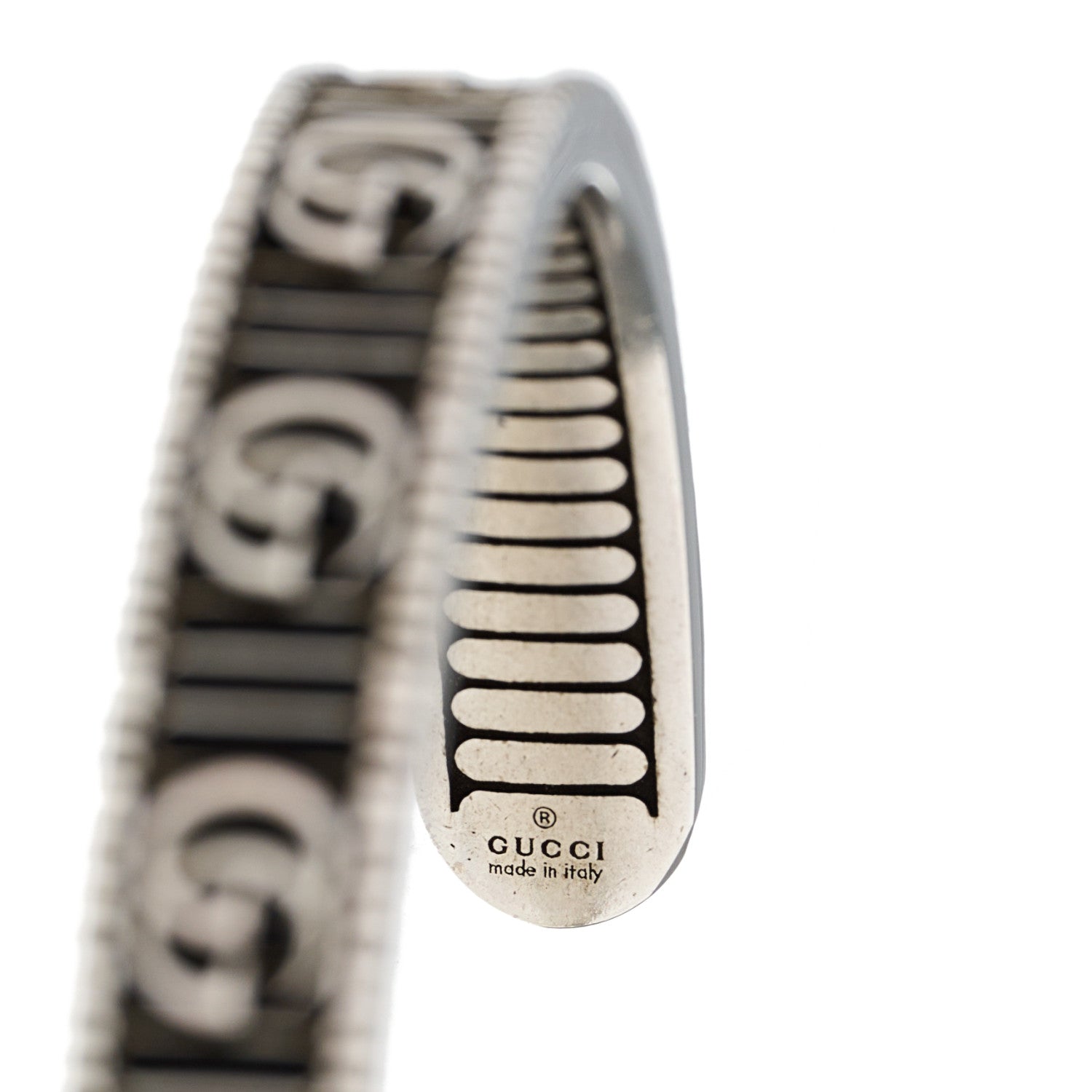 Gucci Sterling Silver Double G Marmont Cuff Bracelet 4 of 5