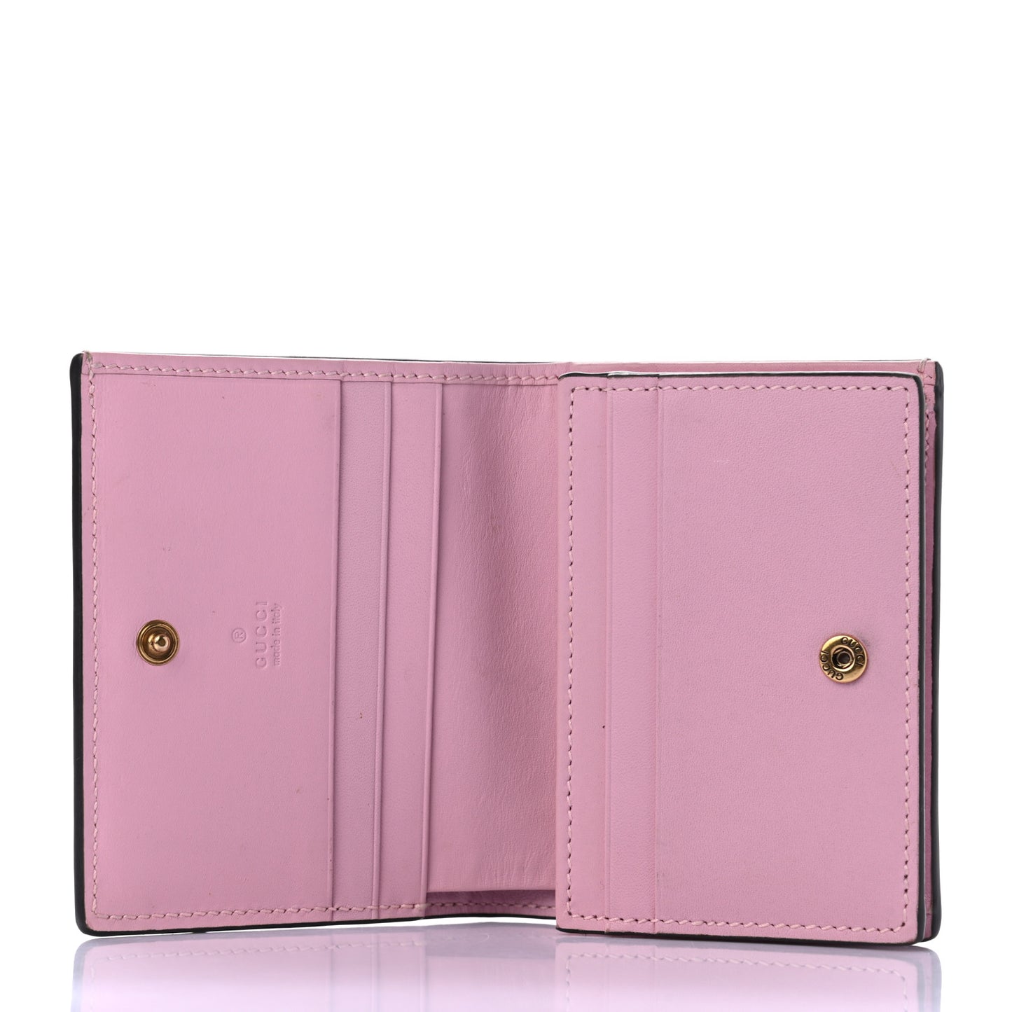 GG Supreme Monogram Strawberry Card Case