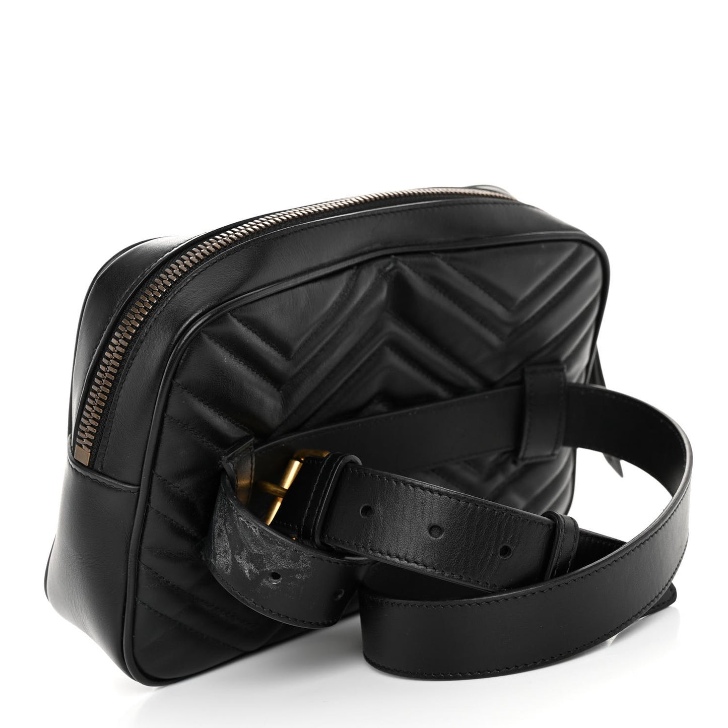 Calfskin Matelasse Mens GG Marmont Belt Bag 90 36 Black