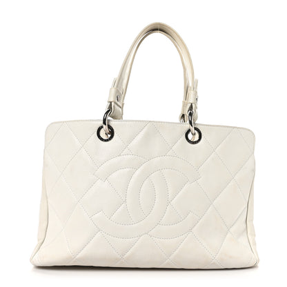 Chanel Soft Caviar Quilted CC Timeless Tote White 1 of 12