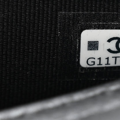 Chanel Lambskin Quilted Flap Phone Holder With Chain So Black 9 of 12