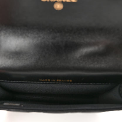 Chanel Lambskin Quilted Top Handle Flap Coin Purse With Chain Black 5 of 12