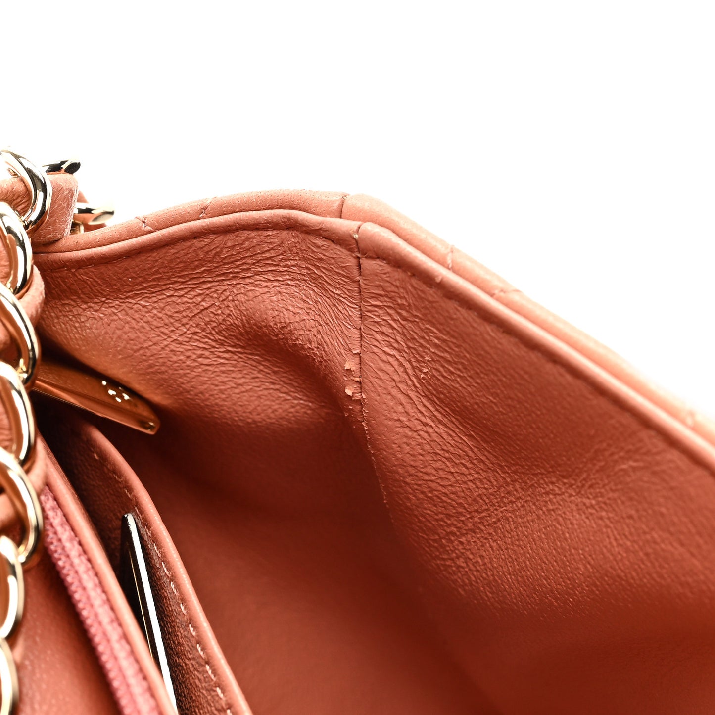 Lambskin Quilted Mini Square Flap Dark Beige