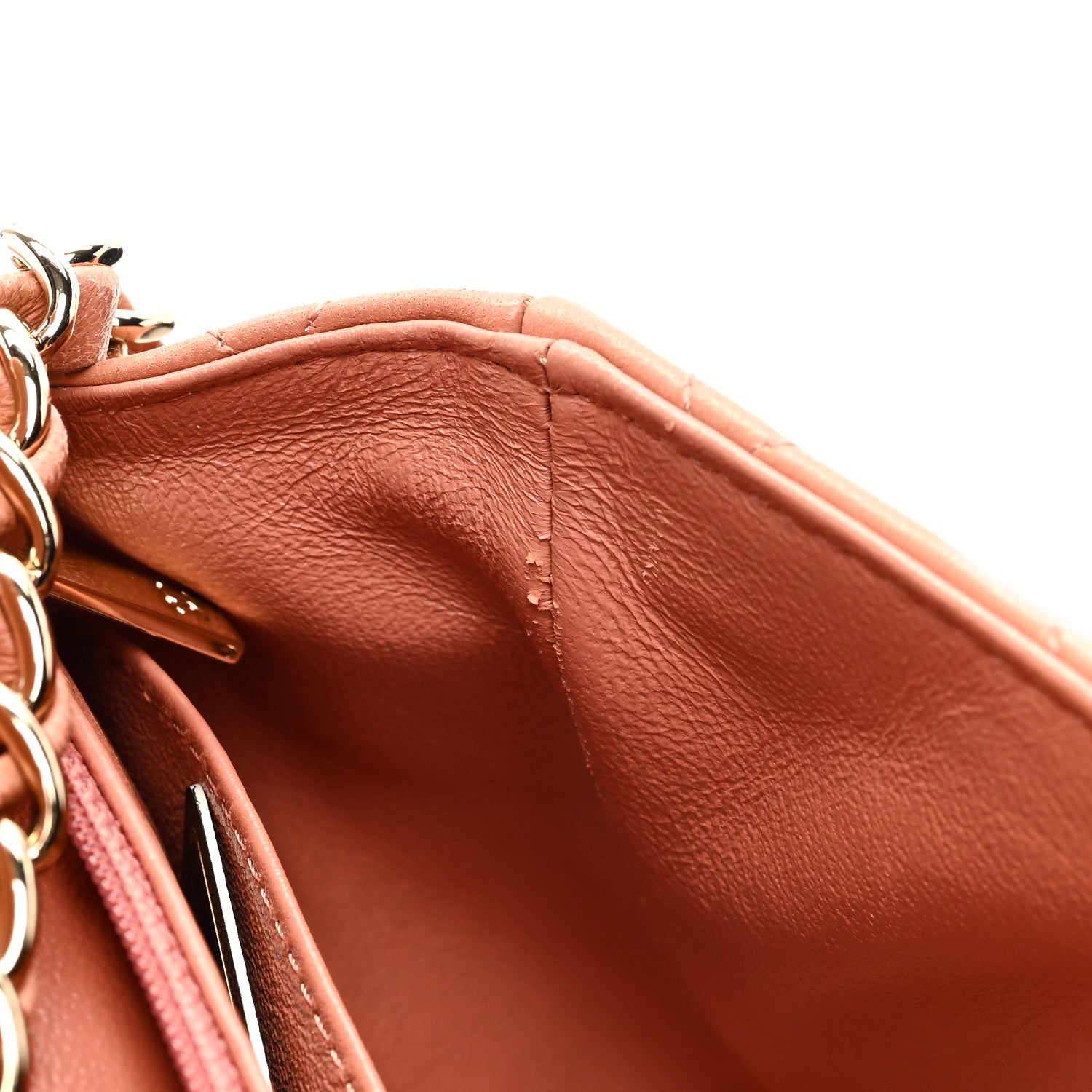 Chanel Lambskin Quilted Mini Square Flap Dark Beige 12 of 12