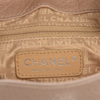 Chanel Grained Calfskin Mademoiselle Accordion Flap Beige 7 of 7