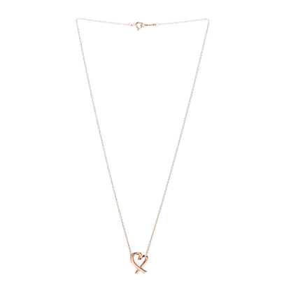Tiffany 18K Rose Gold Small Paloma Picasso Loving Heart Pendant Necklace 2 of 4