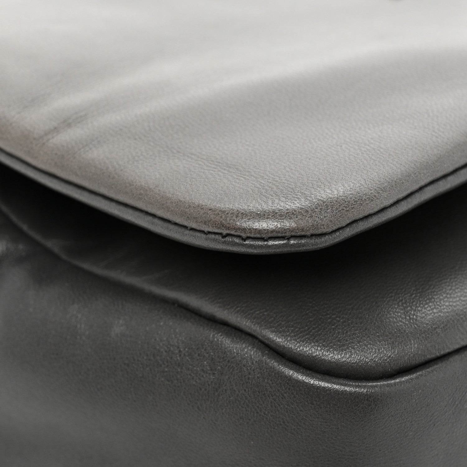 Chanel Lambskin Studded CC East West Flap Grey 10 of 13