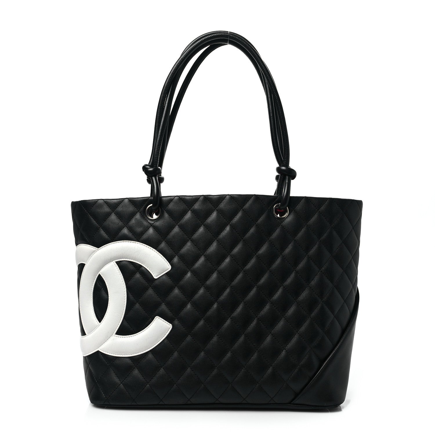 Chanel Calfskin Quilted Large Cambon Tote Black White 1 of 8