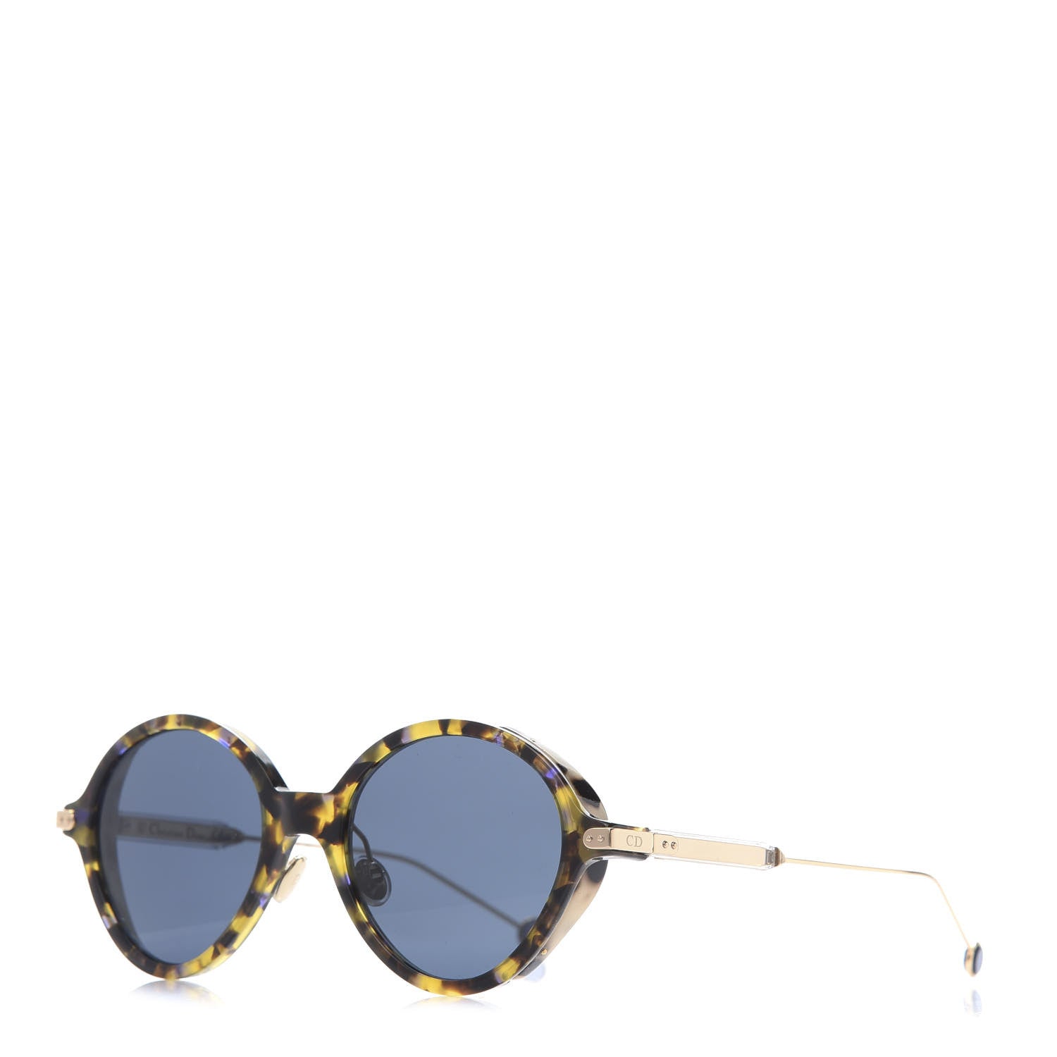 Christian Dior Acetate Umbrage Round Sunglasses Tortoise Blue 1 of 7