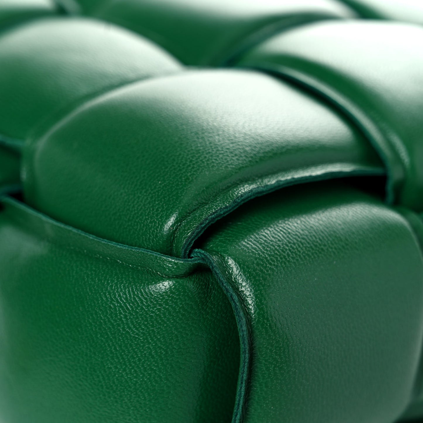 Nappa Maxi Intreccio Padded Cassette Crossbody Bag Racing Green