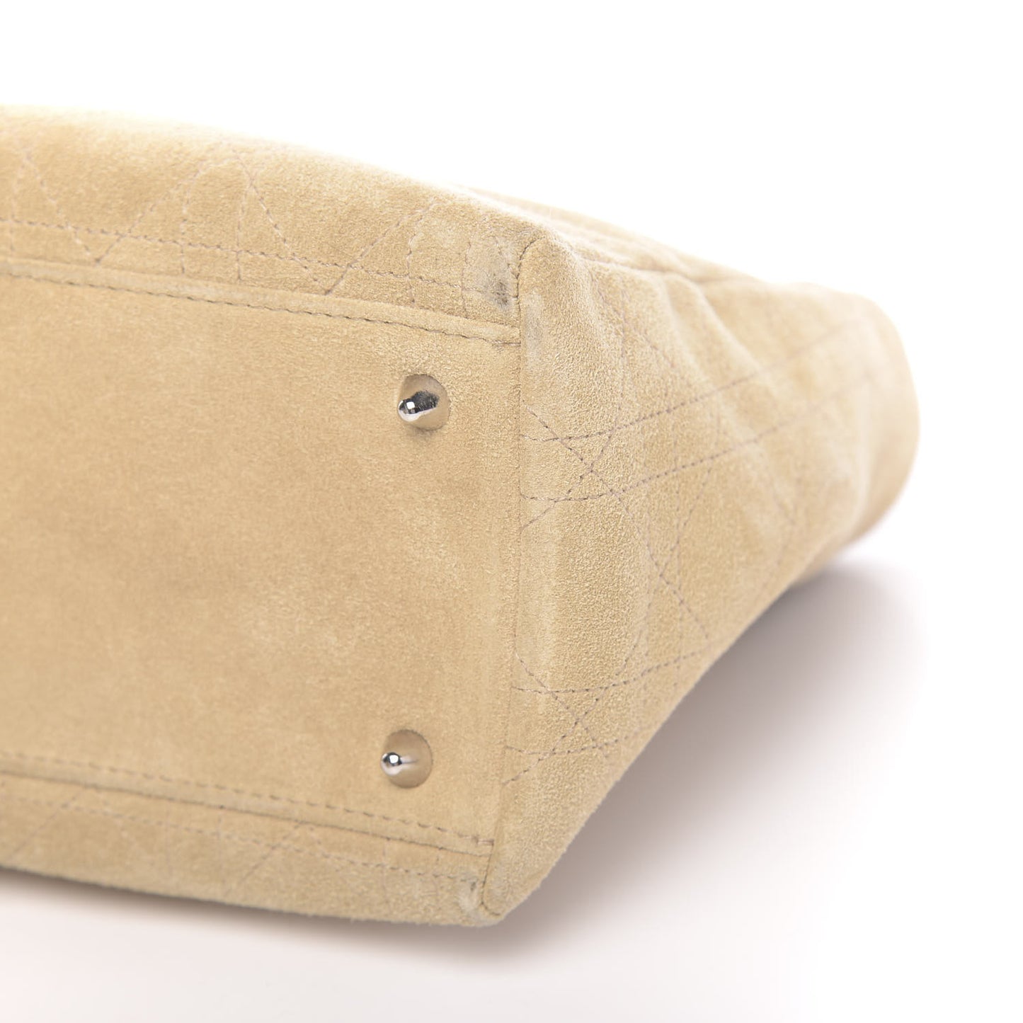 Suede Cannage Medium Lady Dior Beige