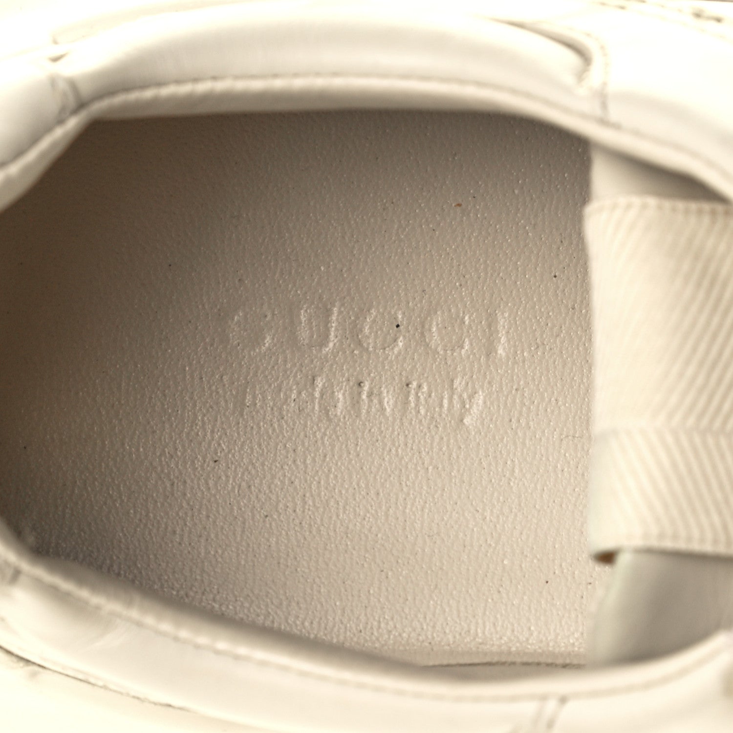 Gucci Calfskin Logo Womens Rhyton Sneakers 38.5 Ivory 9 of 10