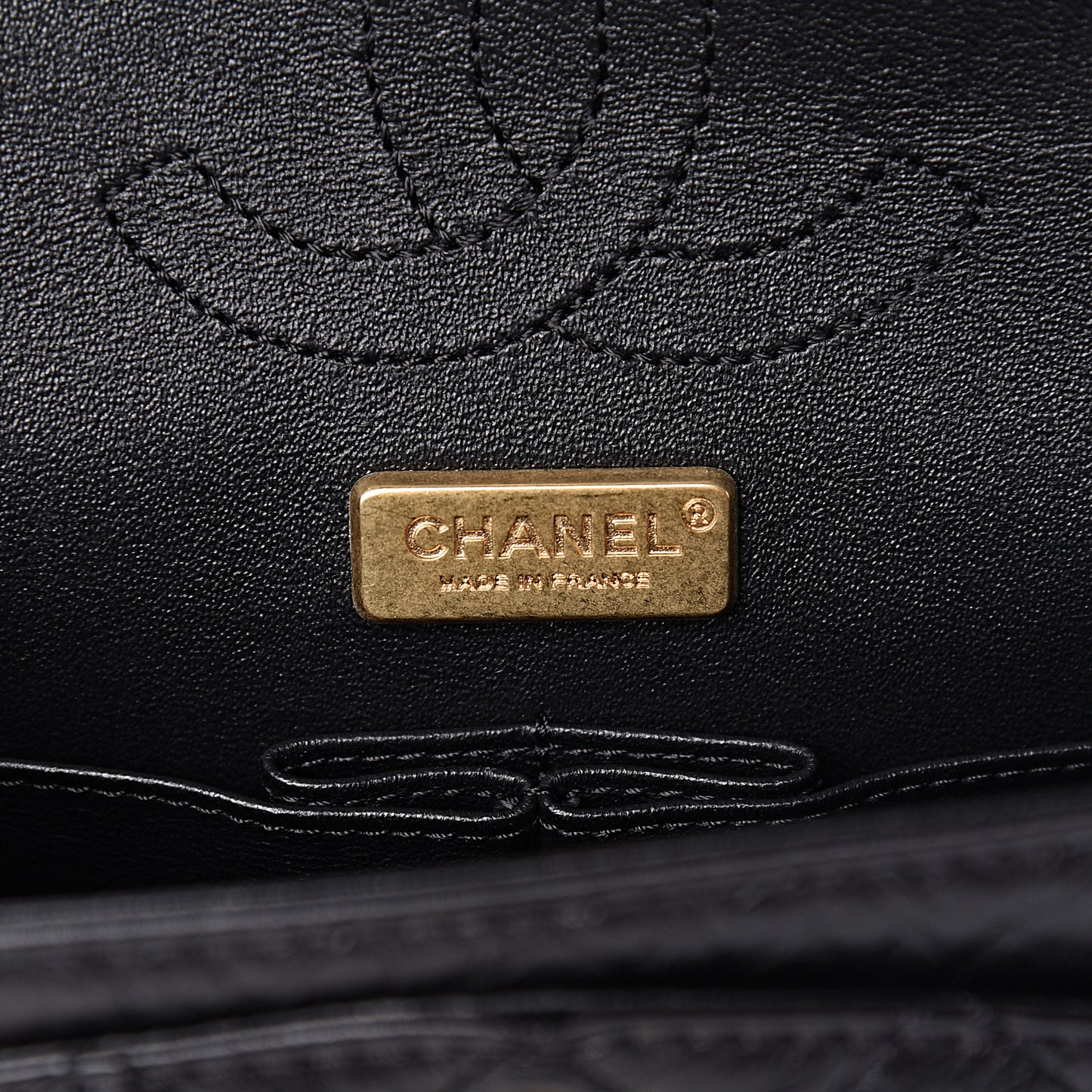Aged Calfskin Casino 2.55 Reissue 224 Flap Black