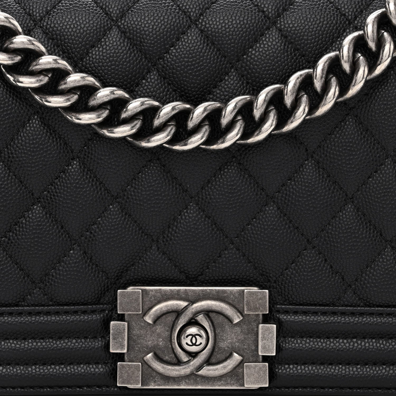 Chanel Caviar Quilted Medium Boy Flap Black 9 of 11