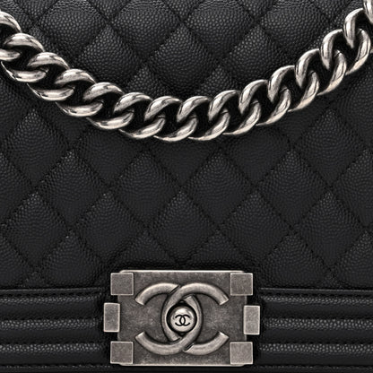 Chanel Caviar Quilted Medium Boy Flap Black 9 of 11